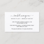 Elegante moderne Lila Paarse gouden penseelstreek Visitekaartje (Achterkant)