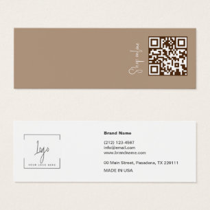 Elegante Moderne Logo QR Code Display Kaart