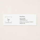 Elegante Moderne Logo QR Code Display Kaart (Achterkant)