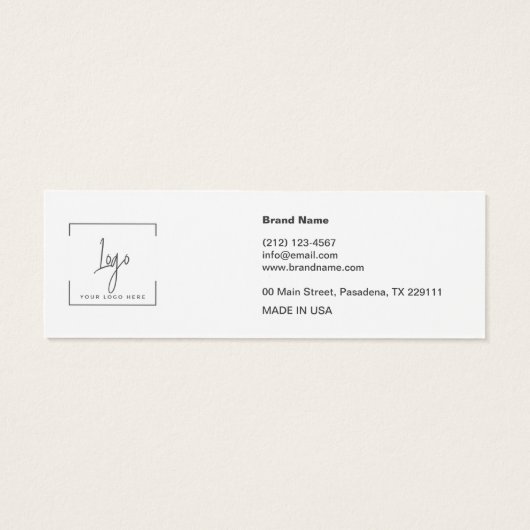 Elegante Moderne Logo QR Code Display Kaart (Achterkant)