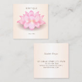 Elegante Moderne Lotusbloem, het Vierkant van de B Vierkante Visitekaartje (Voorkant / Achterkant)