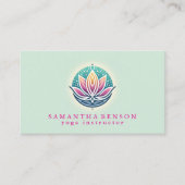 Elegante moderne lotusbloem visitekaartje (Voorkant)