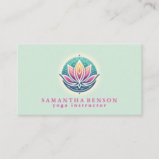 Elegante moderne lotusbloem visitekaartje (Voorkant)