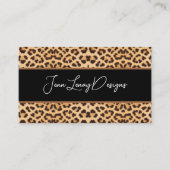 Elegante moderne luipaard dierlijke print op maat visitekaartje (Voorkant)