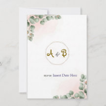 Elegante moderne luxe bruiloft uitnodiging | Roos 