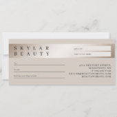 Elegante moderne luxe champagne cadeaubonnen (Achterkant)