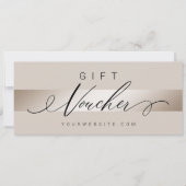 Elegante moderne luxe champagne cadeaubonnen (Voorkant)