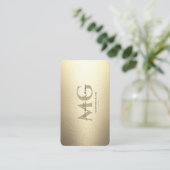Elegante moderne luxe Faux Gold Professional Visitekaartje (Staand voorkant)