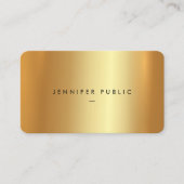 Elegante moderne luxe faux gouden afgeronde hoek visitekaartje (Voorkant)