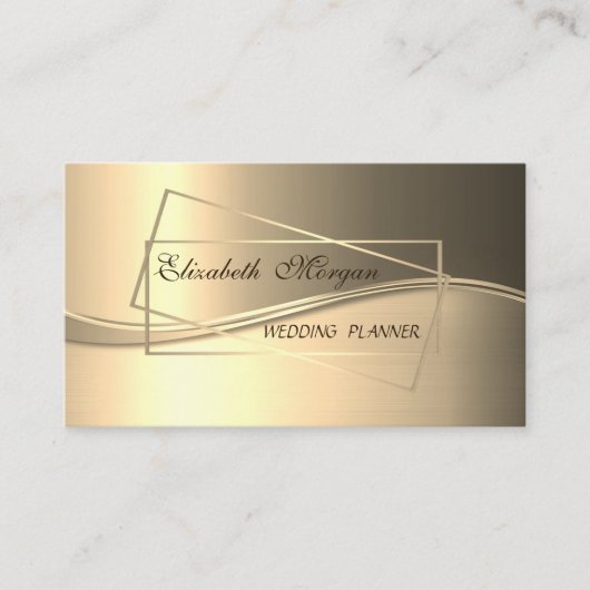 Elegante Moderne Luxe Goud, Frame Visitekaartje (Voorkant)
