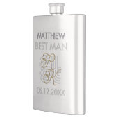 Elegante moderne luxe grijze & gouden naammonogram flacon (Links)