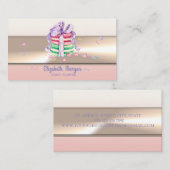 Elegante Moderne Luxe Professionele Franse Macaron Visitekaartje (Voorkant / Achterkant)