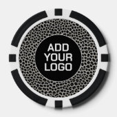 Elegante Moderne Luxe Witte Luipaard Collectie Poker Chips (Voorkant)