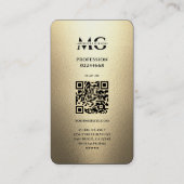 Elegante moderne makelaar Key Monogram Faux Gold Visitekaartje (Achterkant)