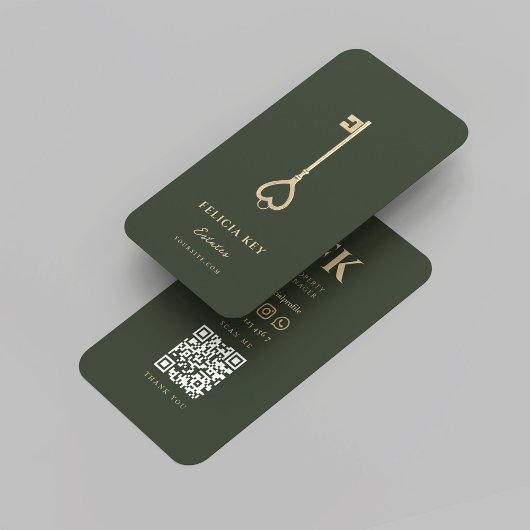 Elegante moderne makelaar vastgoed Sage Visitekaartje