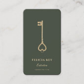 Elegante moderne makelaar vastgoed Sage Visitekaartje (Voorkant)