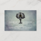 Elegante Moderne Mandala Yoga Pose Tree Logo Art Visitekaartje (Achterkant)