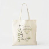 Elegante moderne margarita's en huwelijksfeest bru tote bag (Voorkant)