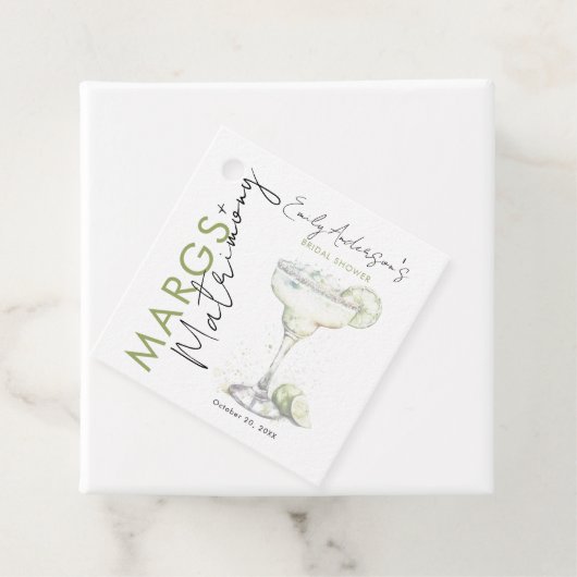 Elegante moderne Margs en Huwelijk Vrijgezellenfee Bedankjes Labels (In situ)