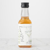 Elegante moderne Margs en Huwelijk Vrijgezellenfee Likeurfles Etiket (Voorkant)