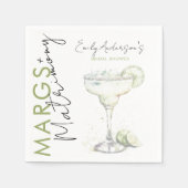 Elegante moderne Margs en Huwelijk Vrijgezellenfee Servet (Voorkant)