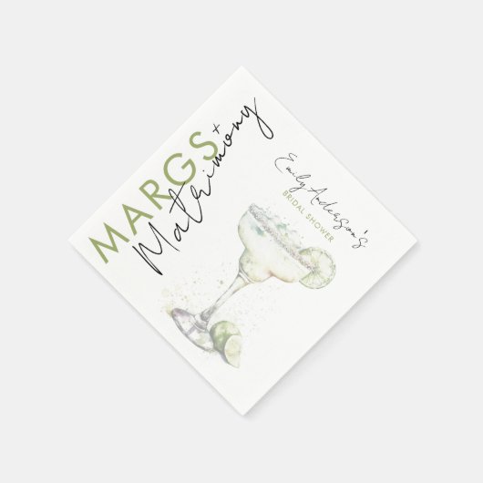 Elegante moderne Margs en Huwelijk Vrijgezellenfee Servet (Hoek)