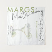 Elegante moderne Margs en Huwelijk Vrijgezellenfee Wandkleed (Voorkant (horizontaal))