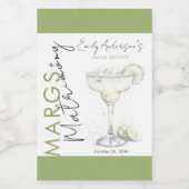 Elegante moderne Margs en Huwelijk Vrijgezellenfee Wijn Etiket (Enkel label)