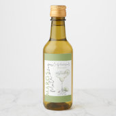 Elegante moderne Margs en Huwelijk Vrijgezellenfee Wijn Etiket (Voorkant)