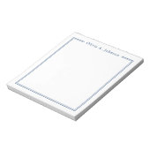 Elegante moderne marine-witte notitieboek notitieblok (Linkerzijde)
