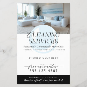Elegante moderne marketingflyer voor schoonmaakdie flyer