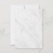 Elegante moderne marmeren roze gouden trouw-RSVP k Kaart (Achterkant)