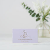 Elegante Moderne Massagetherapeut Visitekaartje (Staand voorkant)