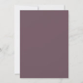 Elegante moderne mauve foto save the date (Achterkant)