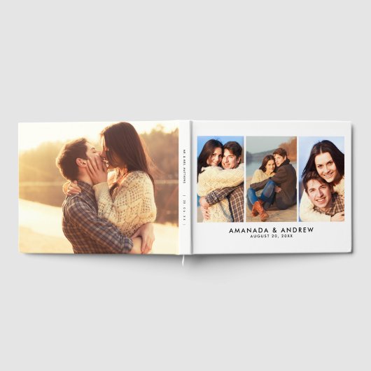Elegante moderne meerdere foto's bruiloft gastenbo gastenboek (Volledig)
