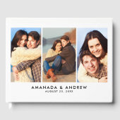 Elegante moderne meerdere foto's bruiloft gastenbo gastenboek (Voorkant)