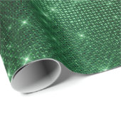 Elegante moderne meisjesachtige stijlvolle groene  cadeaupapier (Rol Hoek)