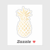 Elegante moderne  meisjesgouden ananas sticker (Vel)