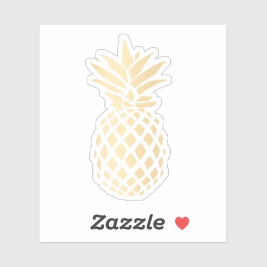 Elegante moderne  meisjesgouden ananas sticker (Vel)