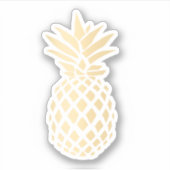 Elegante moderne  meisjesgouden ananas sticker (Voorkant)