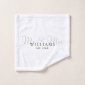 Elegante moderne meneer en mevrouw opgericht bad handdoek (Wasdoekje)