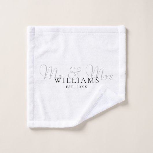 Elegante moderne meneer en mevrouw opgericht bad handdoek (Wasdoekje)