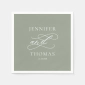 Elegante moderne minimale eenvoudige leuke feitenb servet (Voorkant)