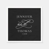 Elegante moderne minimale eenvoudige leuke feitenb servet (Voorkant)