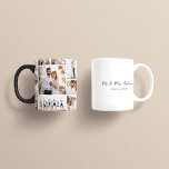 Elegante moderne minimale fotocollage bruiloft mok<br><div class="desc">Elegante moderne minimalistische gepersonaliseerde bruiloft fotocollage eenvoudige strakke lijnen familie cadeau home decor cadeau mok</div>