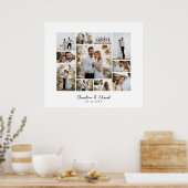Elegante moderne minimale fotocollage bruiloft poster (Keuken)