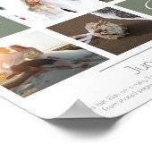 Elegante moderne minimale fotocollage bruiloft poster (Hoek)