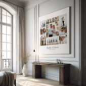 Elegante moderne minimale fotocollage bruiloft poster