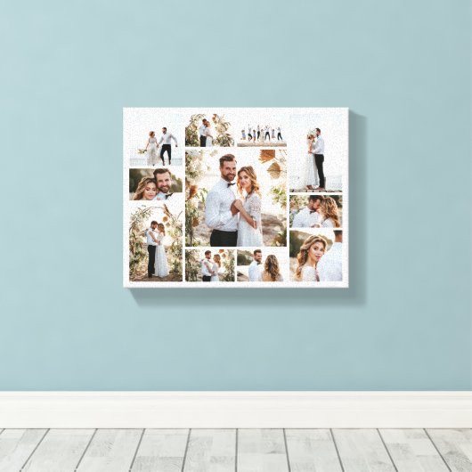 Elegante moderne minimale fotocollage eenvoudig sc canvas afdruk (Insitu (Houten vloer))