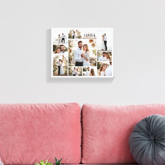 Elegante moderne minimale fotocollage eenvoudig sc canvas afdruk (Insitu (Woonkamer))